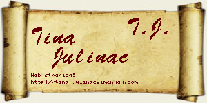Tina Julinac vizit kartica